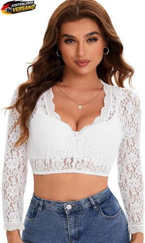 Damen dirndlbluse spitze - damen,