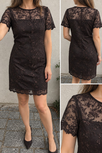 Elegantes spitzenkleid - spitzenkleid, /