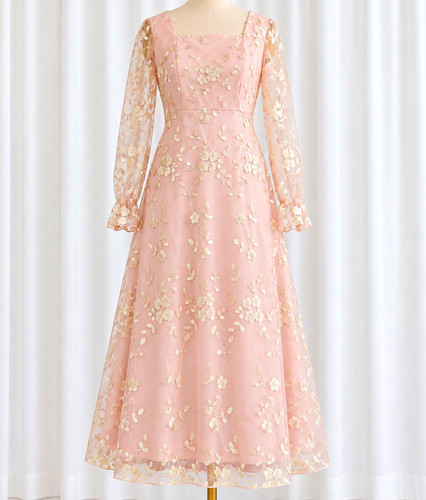 Damen kleid rosa - damen,