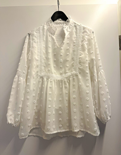 Damen bluse weiß langarm - bluse,